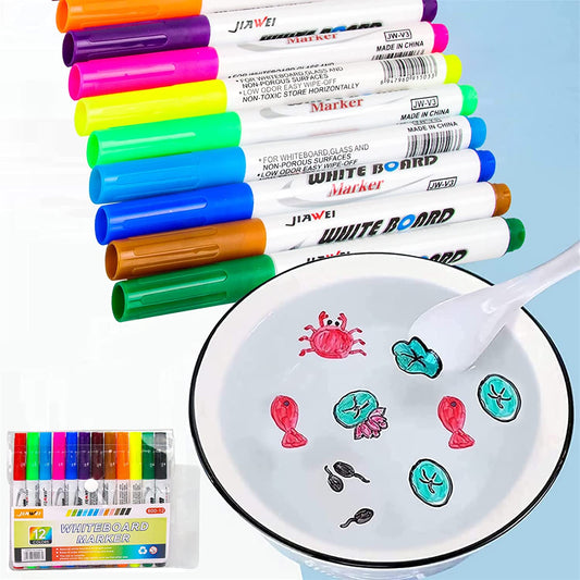 Colorful Magical Water Floating Painting Pen 12pcs