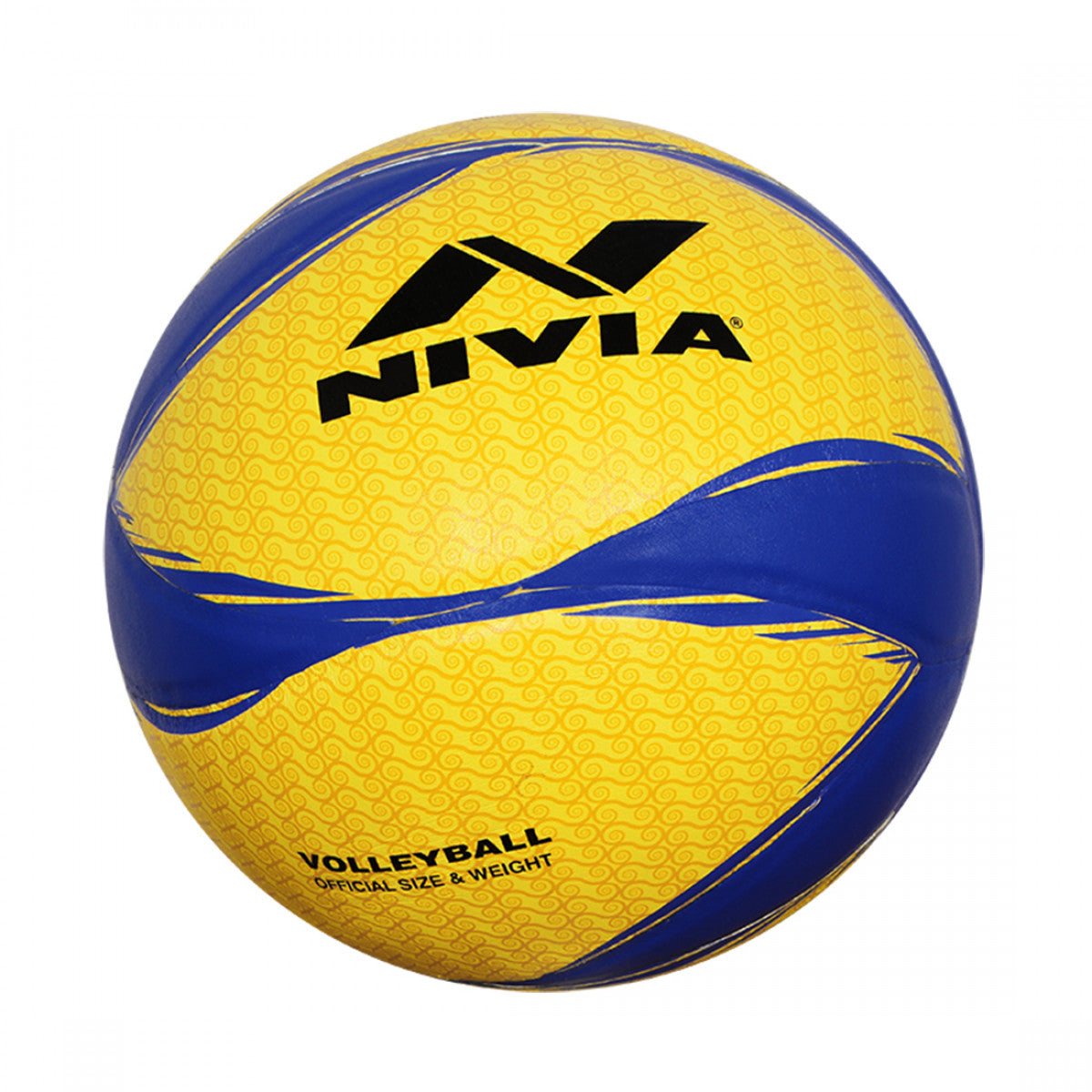 NIVIA Twirl Volleyball Size – 4 (Yellow / Blue)
