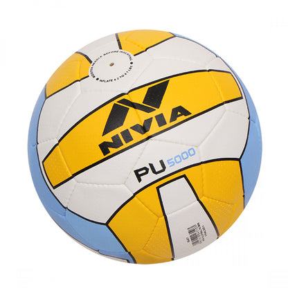 NIVIA PU-5000 Volleyball Size – 4 (White / Yellow / Blue)
