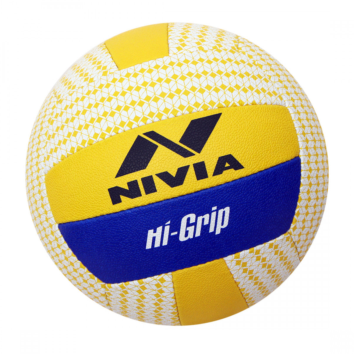 NIVIA Hi-Grip Volleyball Size – 4 (White / Yellow / Blue)