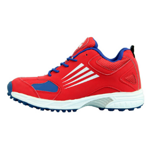 RXN Off Drive Cricket Shoes (Red/Blue/White)