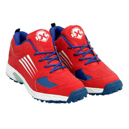 RXN Off Drive Cricket Shoes (Red/Blue/White)