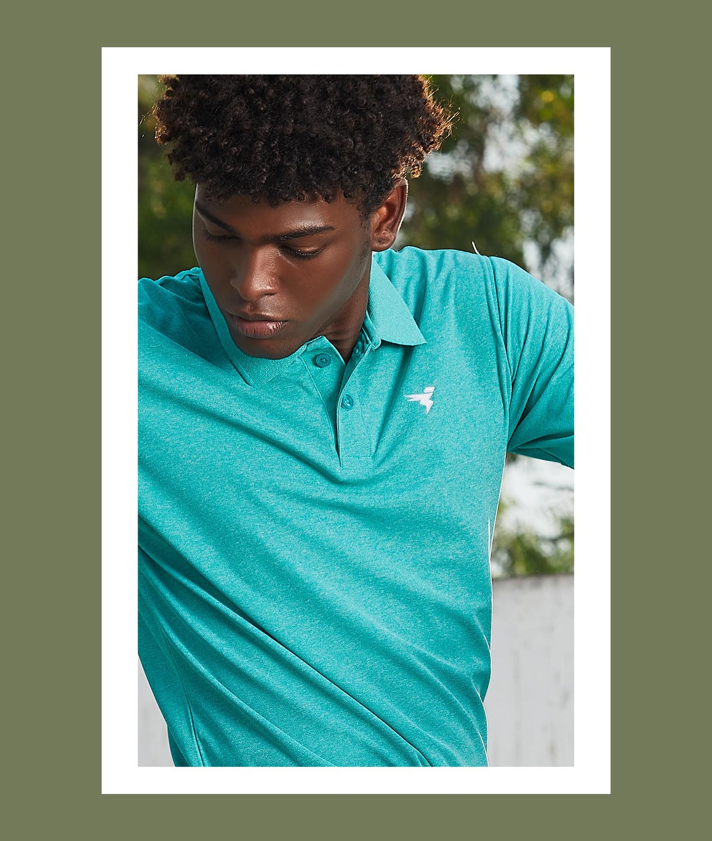TechnoSport Polo Neck Half Sleeve Dry Fit T Shirt for Men OR-11 (Seafoam Green)