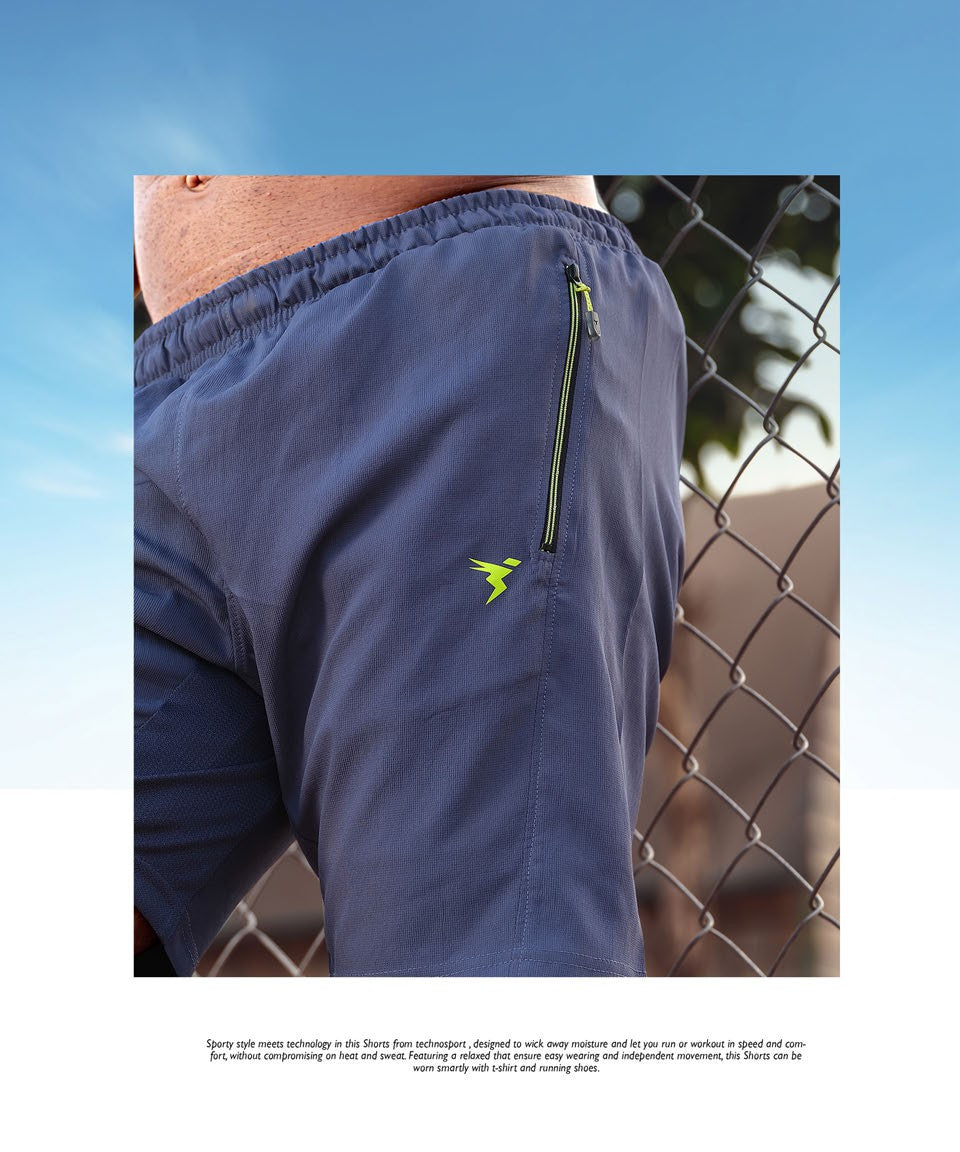 TechnoSport Men's Dry-Fit Shorts Spanish Blue OR-46
