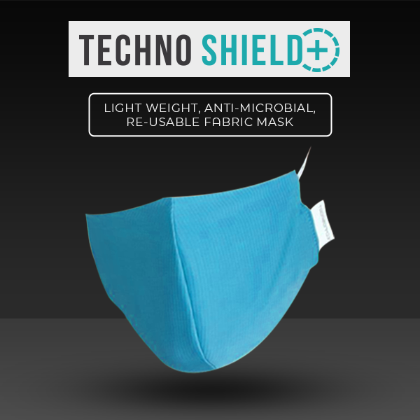 Face Mask Techno Shield+ V2.0 Reusable Anti Microbial Pack of 12 Pieces