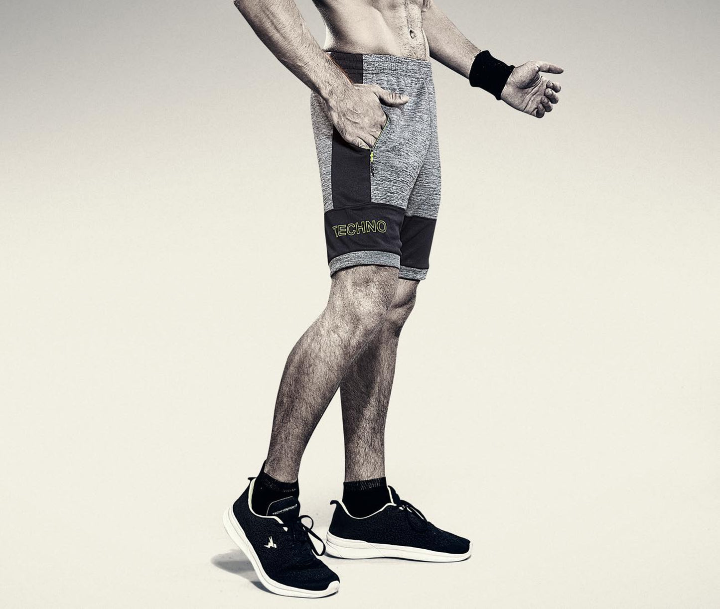 TechnoSport Men's Dry-Fit Shorts P-434 (Dark Grey)