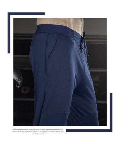 TechnoSport Men's Dry-Fit Solid Track Pants P-462 (Navy Blue)