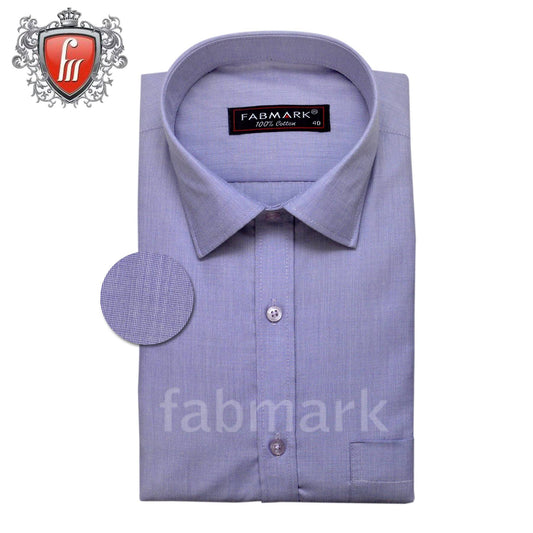 Fabmark Men's Formal Cotton Shirt Purple