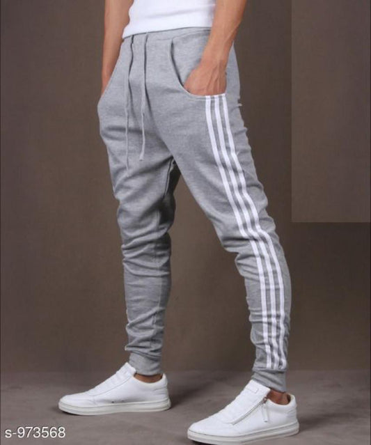 Men's Casual Solid Track Pants Grey S973568