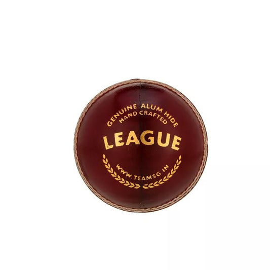 SG League Red Leather Cricket Ball