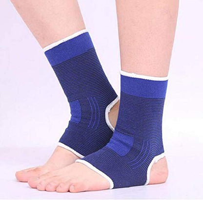 Combo Pack of Knee, Palm, Ankle, Elbow Support (Blue, Free Size)