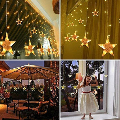 12 Stars Curtain String LED Lights Pack Of 2