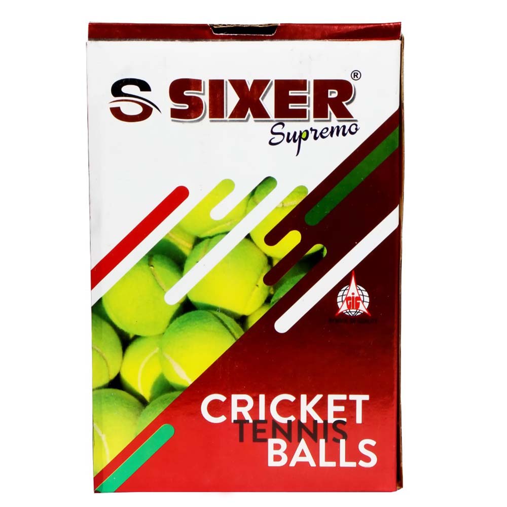 SIXER Superemo Heavy Weight Rubber Cricket Tennis Balls Pack of 6 (Maroon)