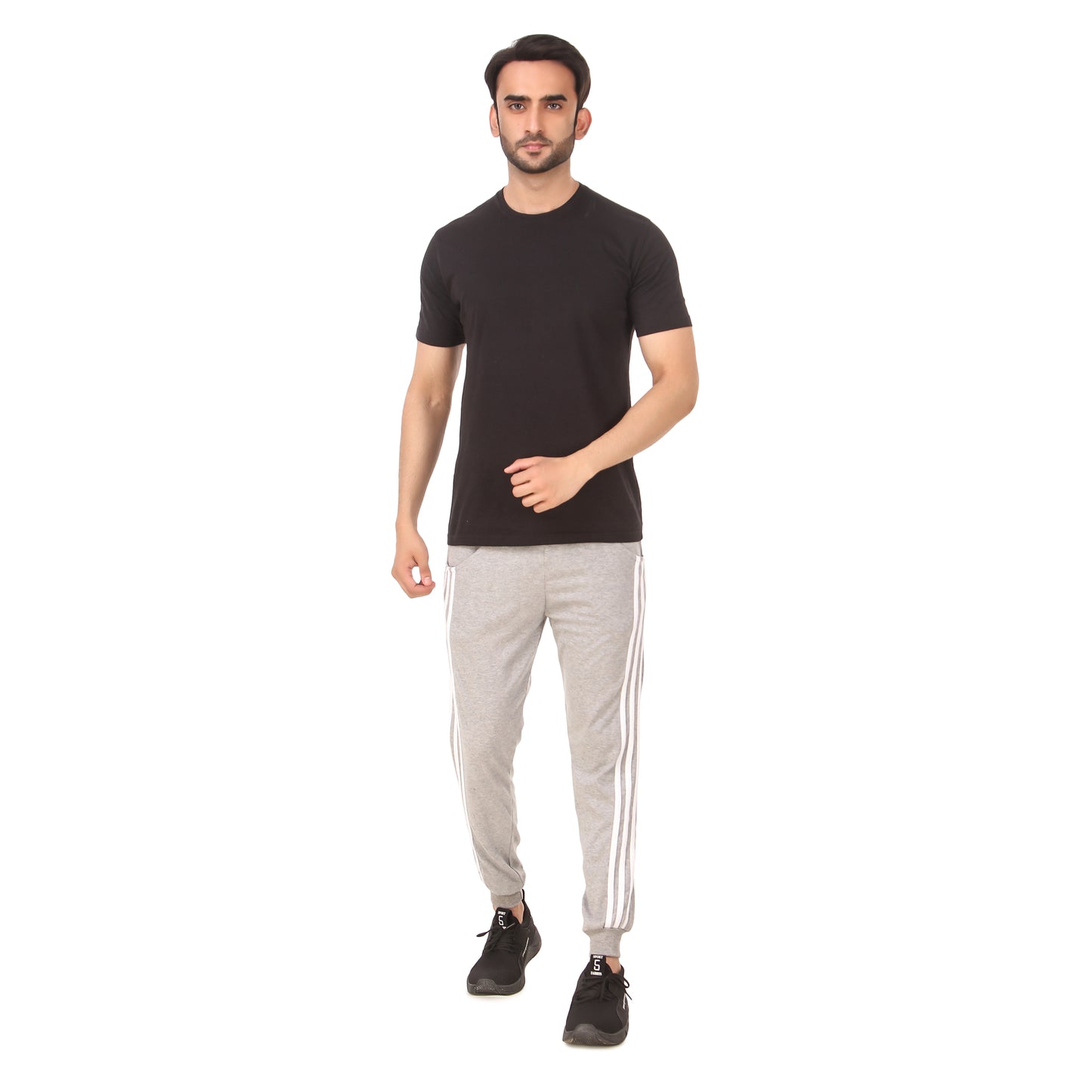 Men's Casual Solid Track Pants Grey