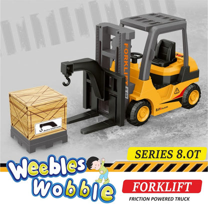 Weebles Wobble Unbreakable Friction Powered Forklift Truck Toy